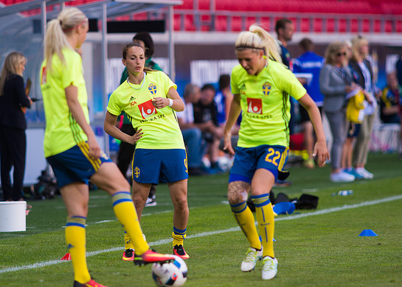 Tränings landskamp mellan Sverige och Japan
